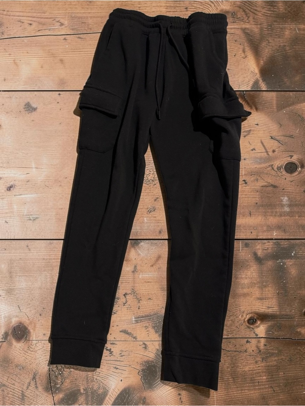 Brooklyn Cloth Black Cargo Jogger Sweatpants for Men
